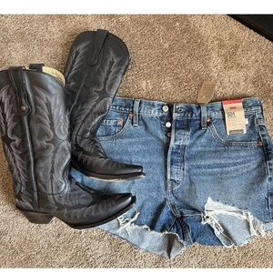 Corral Picasso Cowboy Western Tall Black Boots Cowgirl Showstoppers